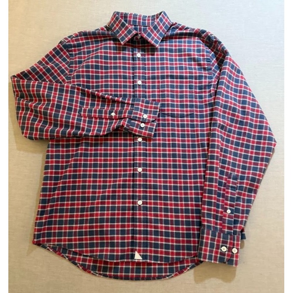 UNTUCKit Shirt Adult Large Red Check Flannel Button Up Long Sleeve Mens.